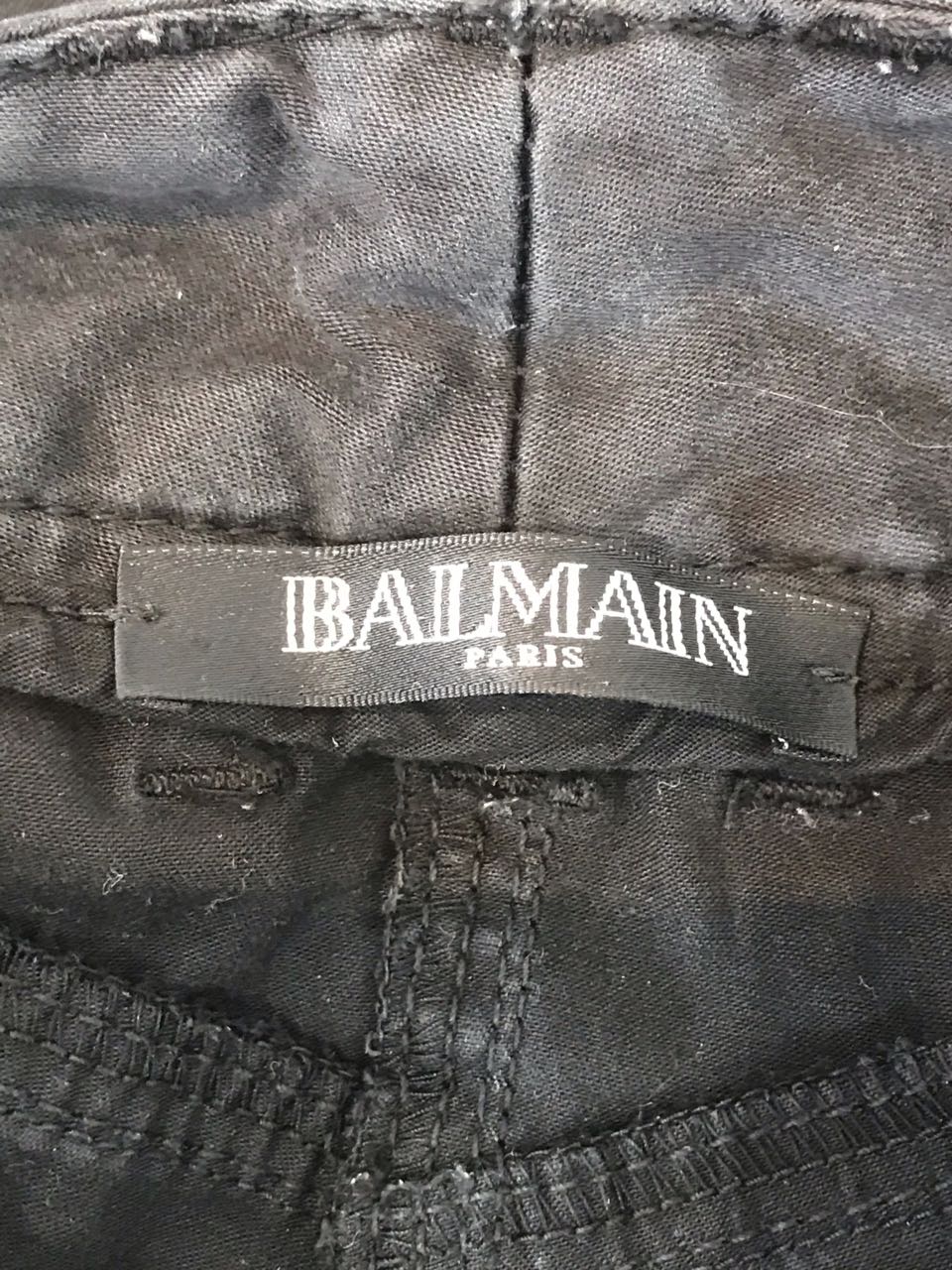 Jeans Biker Balmain noir T.42