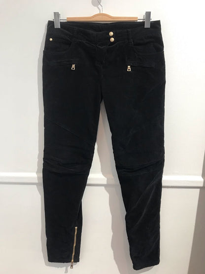 Jeans Biker Balmain velours T.44