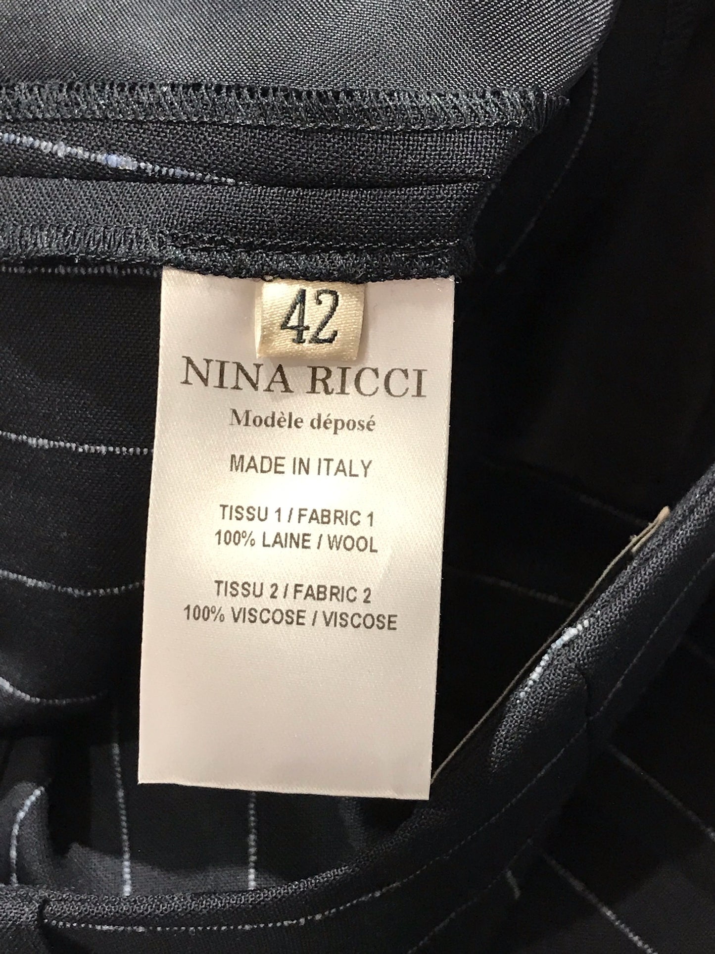 Pantalon Nina Ricci T.42