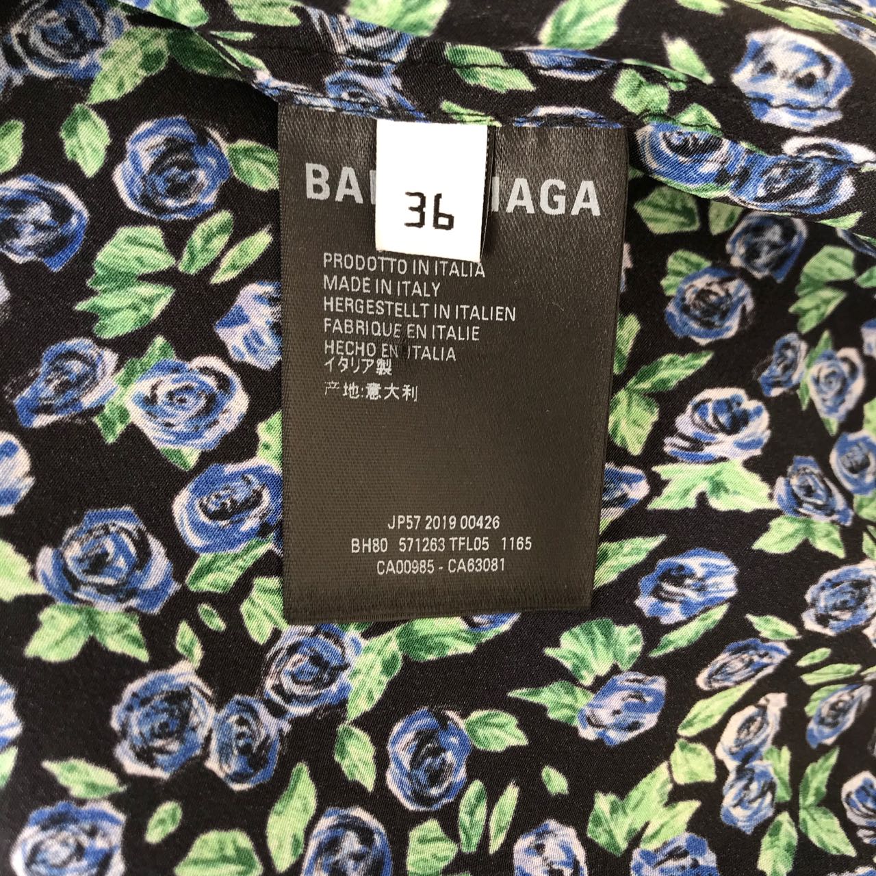 Chemise Balenciaga à fleurs T.36