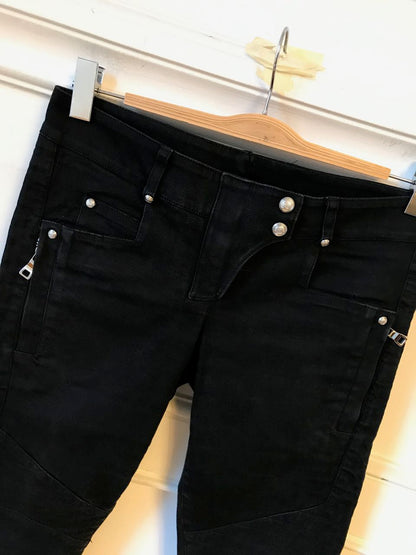 Jeans Biker Balmain noir T.38