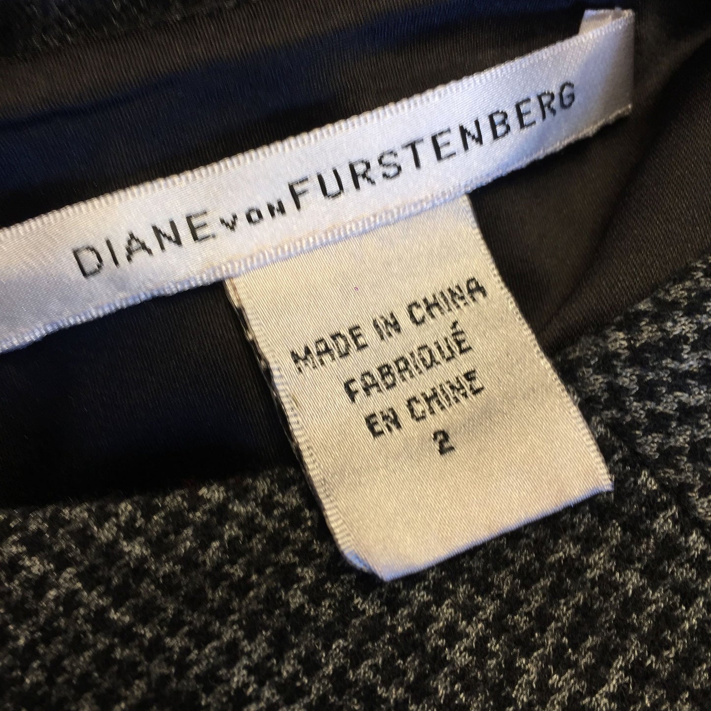 Robe Diane Von Furstenberg grise T.2