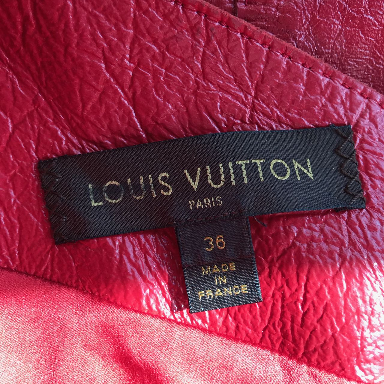 Robe Louis Vuitton en cuir T.36