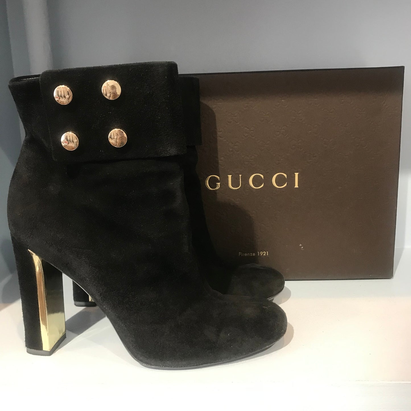 Boots Gucci noires T.39