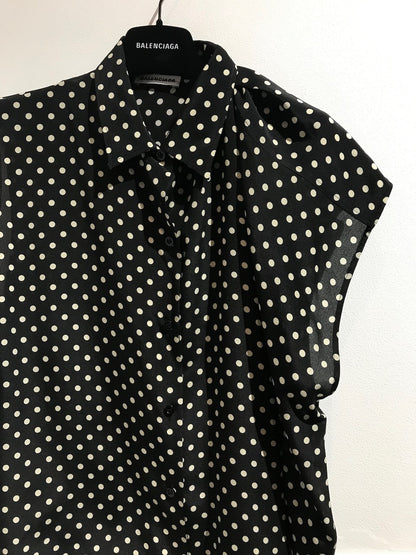 Blouse Balenciaga à pois T.40