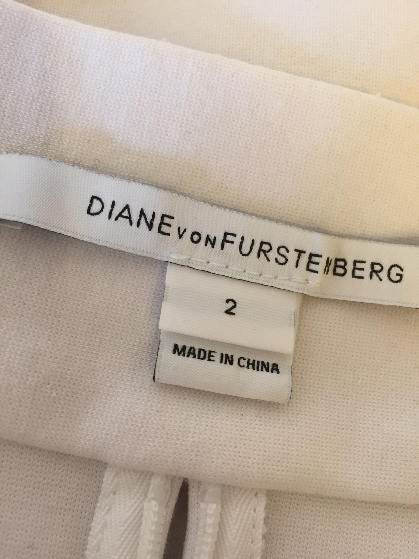 Robe Diane Von Furstenberg blanche T.2
