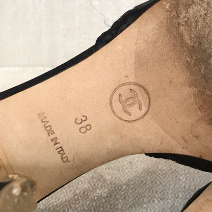 Sandales Chanel satin T.38
