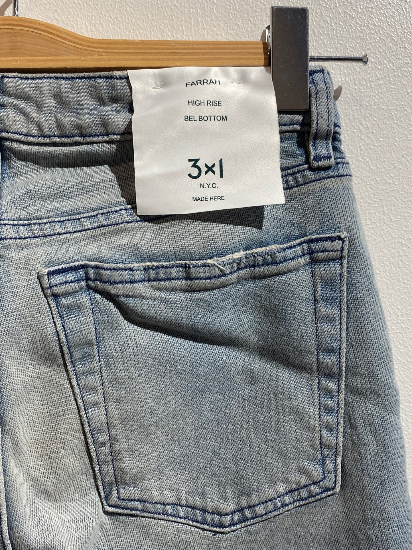 Jeans 3x1 bleu délavé T.26
