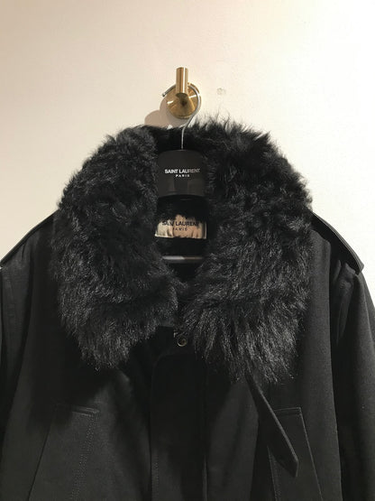 Parka Saint Laurent noire T.38