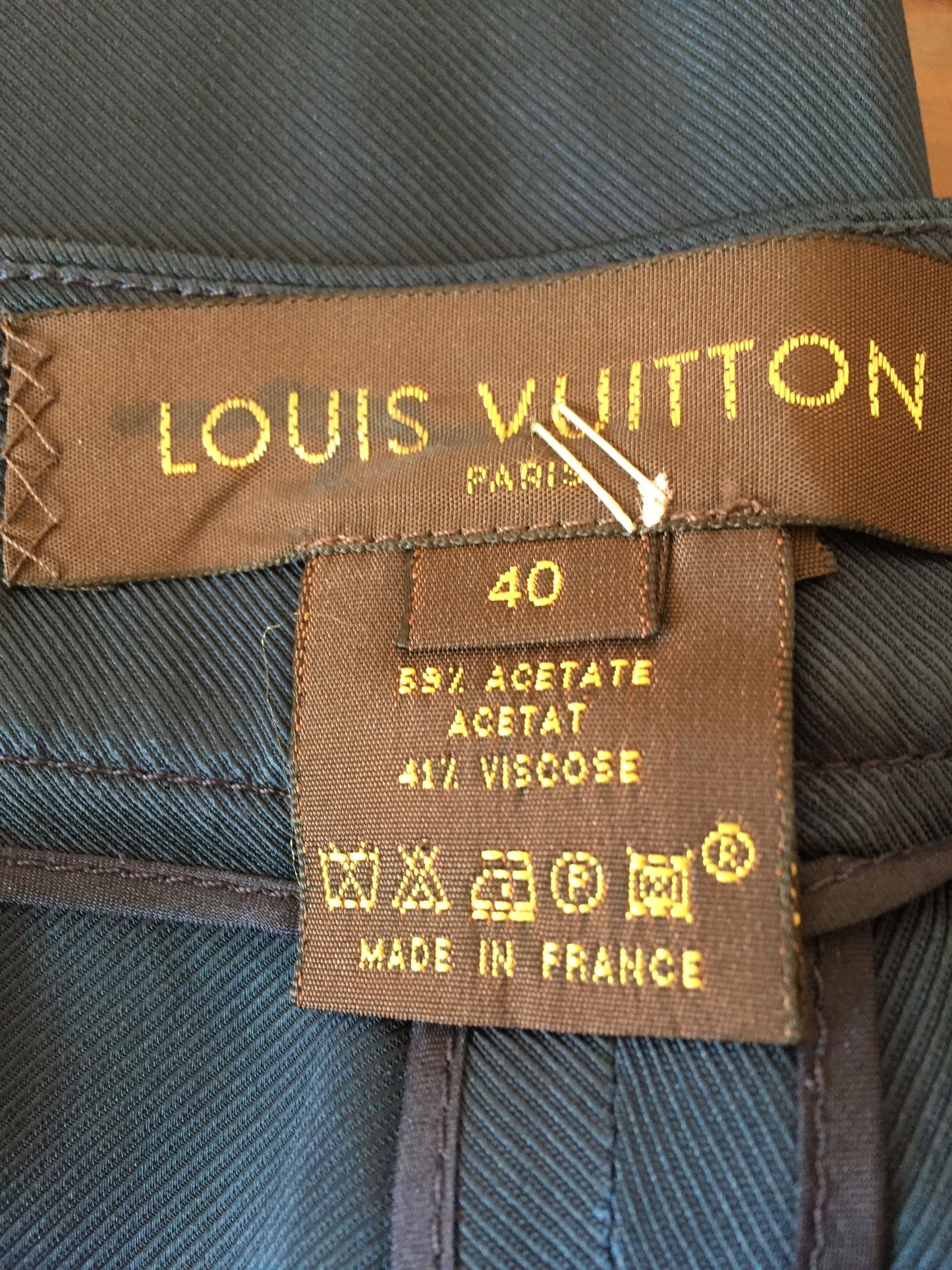 Pantalon Louis Vuitton bleu T.40